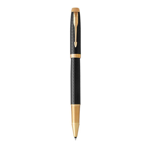 Picture of PARKER IM PREMIUM ROLLERBALL PEN - BLACK GOLD TRIM